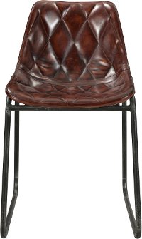Contemporary Brown Leather Dining Room Chair - Bradley-1