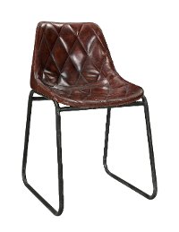 Contemporary Brown Leather Dining Room Chair - Bradley-3