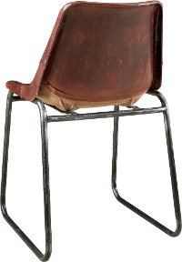 Contemporary Brown Leather Dining Room Chair - Bradley-5