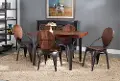 5PC:BRADLEY/WOOD Contemporary Wood and Metal 5 Piece Dining Room Set - Bradley