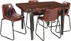 Clearance Contemporary 5 Piece Dining Set with Leather Chairs - Bradley