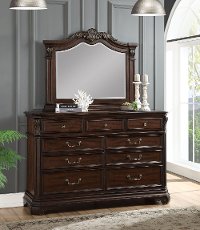 Traditional Brown Cherry Dresser - Evette-2
