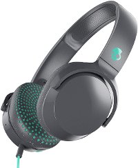 S5PXY-L637 Skullcandy Riff Headphones - Gray/Miami Teal