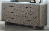 Modern Gray Oak Dresser - Sandy Oak