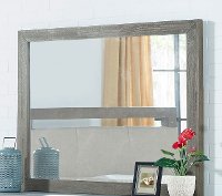 Modern Gray Oak Mirror - Sandy Oak