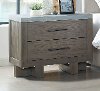 Clearance Modern Gray Oak Nightstand - Sandy Oak
