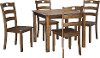 Brown 5 Piece Dining Set - Hazelteen