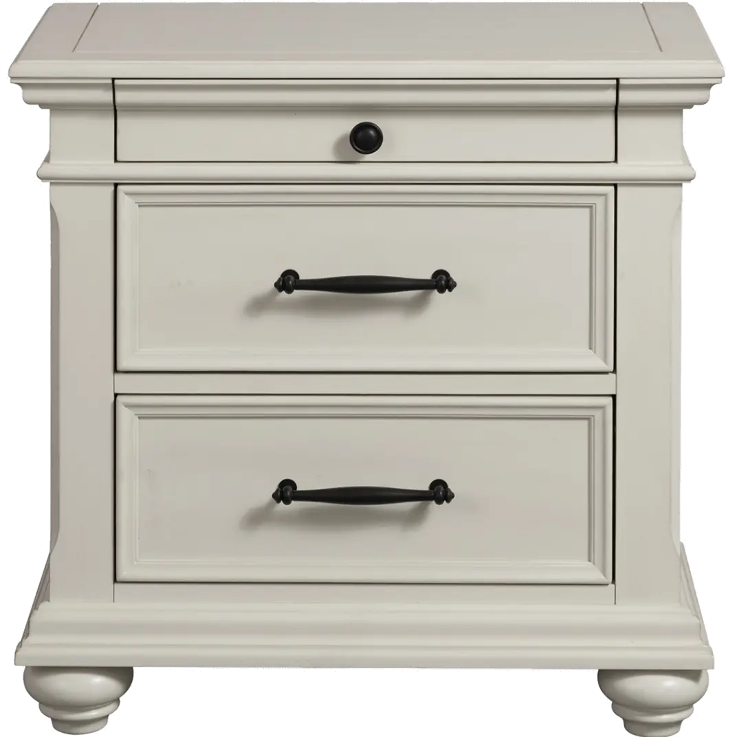 Slater Classic White Nightstand-5