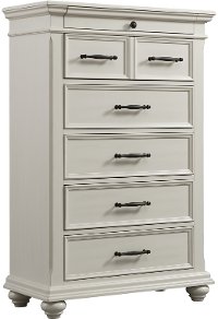 Classic White Chest of Drawers - Slater
