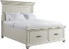 Classic White Queen Storage Bed - Slater