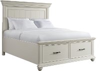 Classic White Queen Storage Bed - Slater