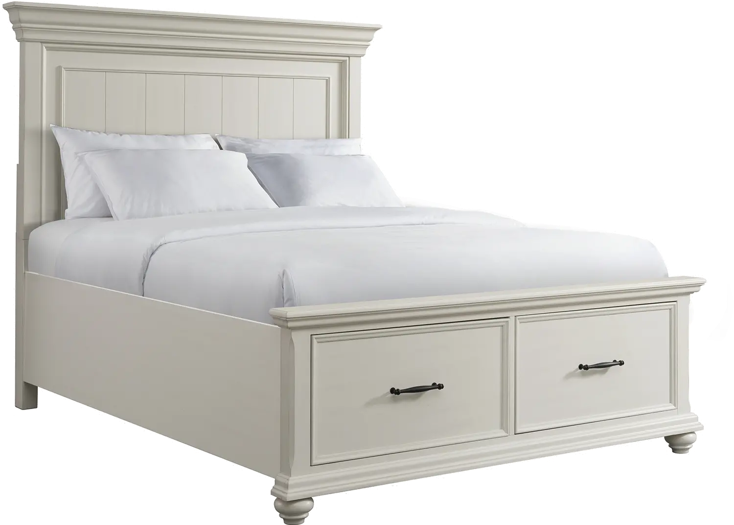 Slater White Queen Storage Bed-1