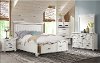 Classic White 4 Piece Queen Bedroom Set - Slater