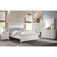 Classic White 4 Piece Queen Bedroom Set - Slater-2