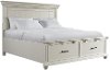 Classic White King Storage Bed - Slater