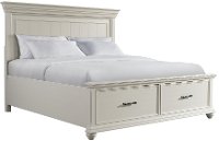 Classic White King Storage Bed - Slater