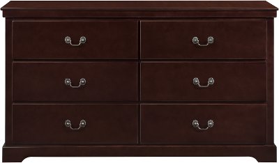 Contemporary Cherry Brown Dresser - Seabright
