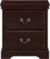 Contemporary Cherry Brown Nightstand - Seabright