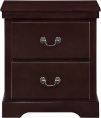 Contemporary Cherry Brown Nightstand - Seabright