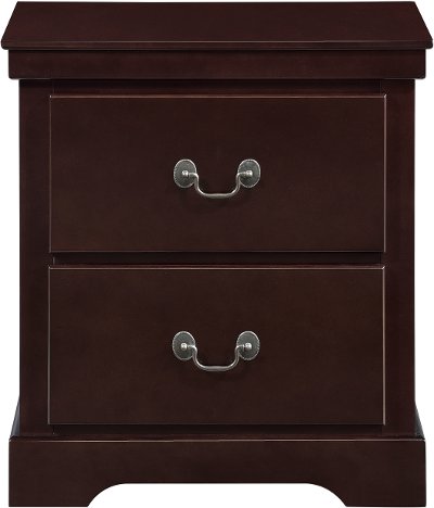 Contemporary Cherry Brown Nightstand - Seabright