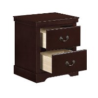 Contemporary Cherry Brown Nightstand - Seabright-2
