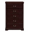 Contemporary Cherry Brown Chest of Drawers - Seabright