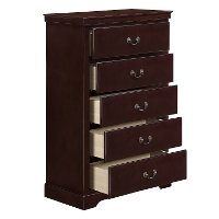 Contemporary Cherry Brown Chest of Drawers - Seabright-2