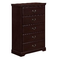Contemporary Cherry Brown Chest of Drawers - Seabright-3