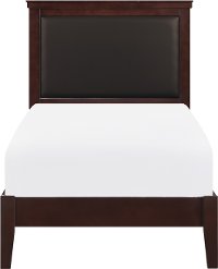 Contemporary Cherry Brown Twin Bed - Seabright
