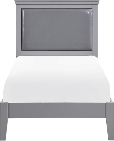 Contemporary Gray Twin Bed - Seabright