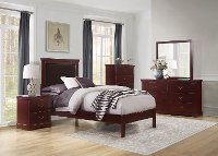 Cherry Brown 4 Piece Twin Bedroom Set - Seabright