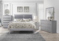 Contemporary Gray 4 Piece Full Bedroom Set - Seabright