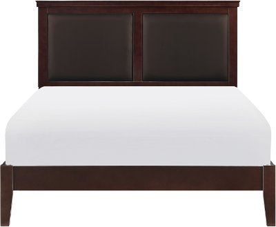 Contemporary Cherry Brown Queen Bed - Seabright