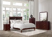 Cherry Brown 4 Piece Queen Bedroom Set - Seabright