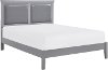 Clearance Contemporary Gray King Size Bed - Seabright