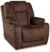 Espresso Brown Heat and Cool Power Recliner - Oasis