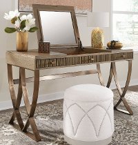 Contemorary Brown Vanity Desk - Park Avenue