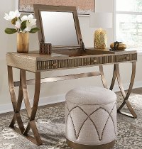 Contemorary Brown Vanity Desk - Park Avenue-2