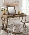 Contemorary Brown and Cream Vanity Set - Park Avenue