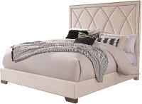 Contemporary Cream Queen Upholstered Bed - Park Avenue-4