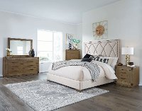 Contemporary Brown 4 Piece King Bedroom Set - Park Avenue