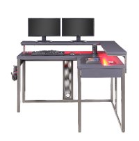 Modern Gray Gaming Desk - Performance Line-3