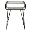 Modern Gray Metal Side Table
