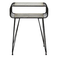Modern Gray Metal Side Table