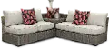 Tahoe Gray 5 Piece Patio Sectional with Storage