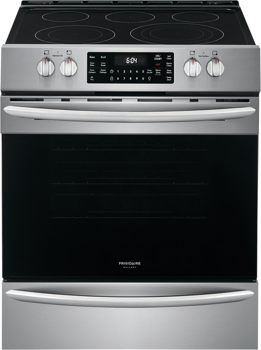 FGEH3047VF Frigidaire 30 Inch Electric Range with Air Fry - 5.4 cu. ft. Stainless Steel-1