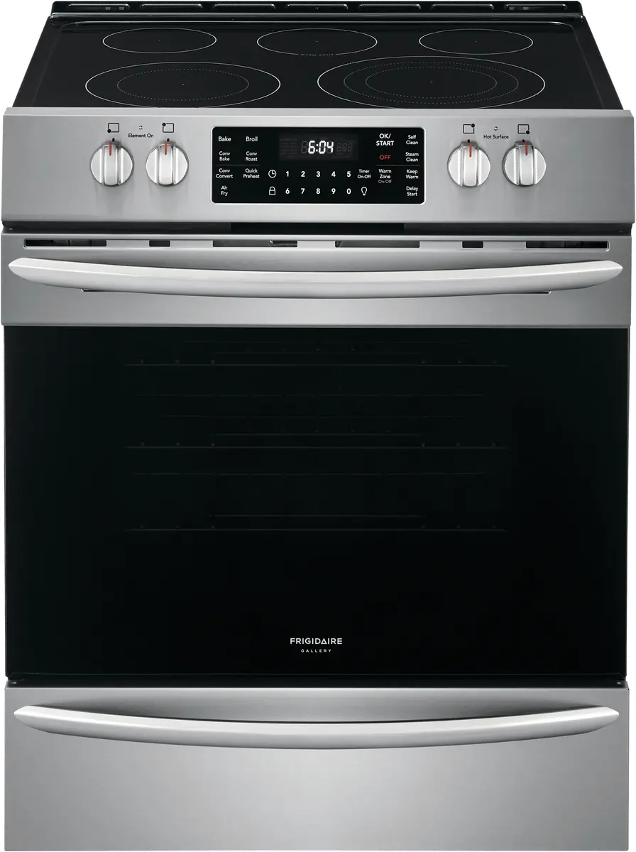 FGEH3047VF Frigidaire 30 Inch Electric Range with Air Fry - 5.4 cu. ft. Stainless Steel-1