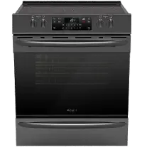 FGEH3047VD Frigidaire 30 Inch Electric Range with Air Fry - 5.4 cu. ft. Black Stainless Steel