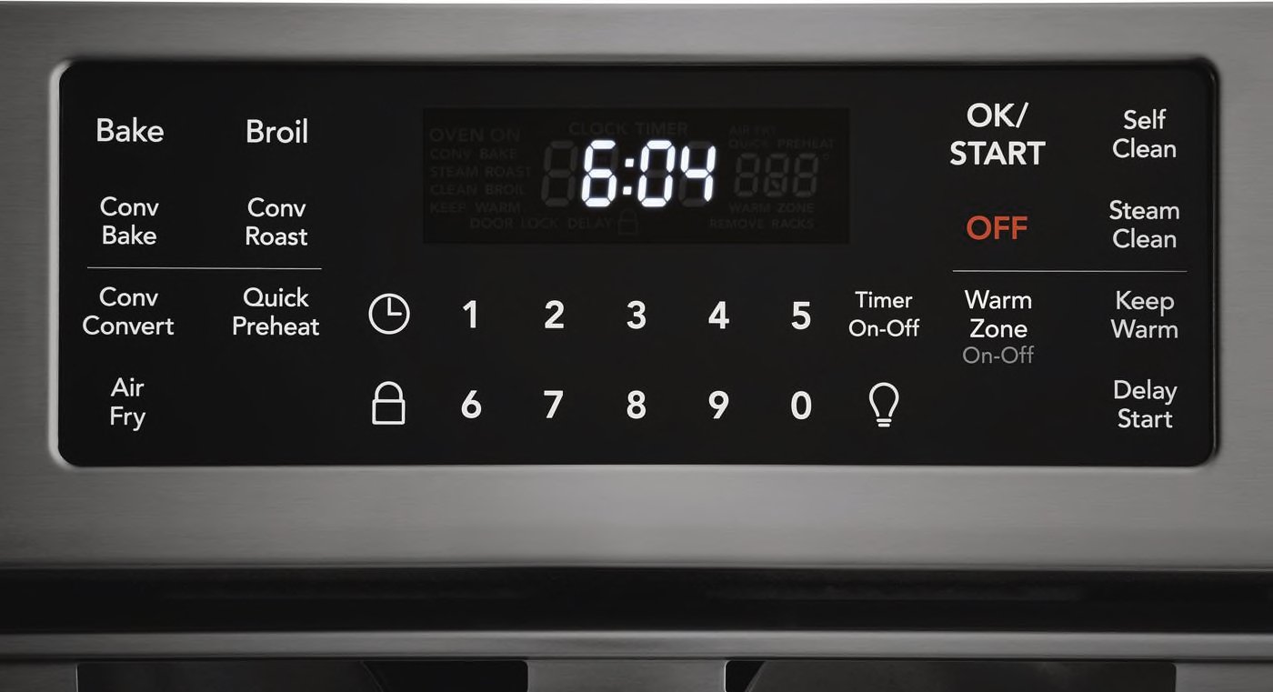FGEH3047VD Frigidaire 30 Inch Electric Range with Air Fry - 5.4 cu. ft. Black Stainless Steel-2