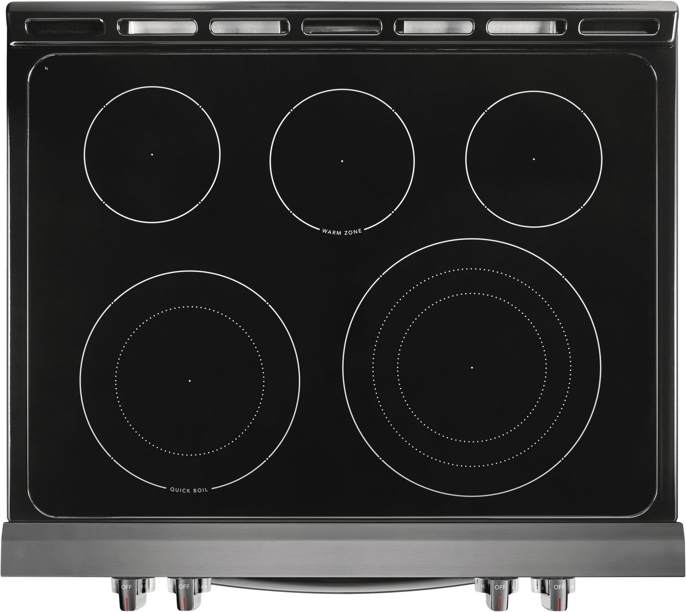FGEH3047VD Frigidaire 30 Inch Electric Range with Air Fry - 5.4 cu. ft. Black Stainless Steel-3